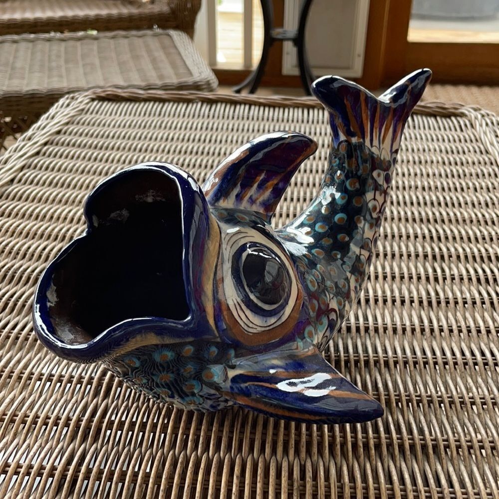 Handmade & Signed Ken Edwards Pottery Fish